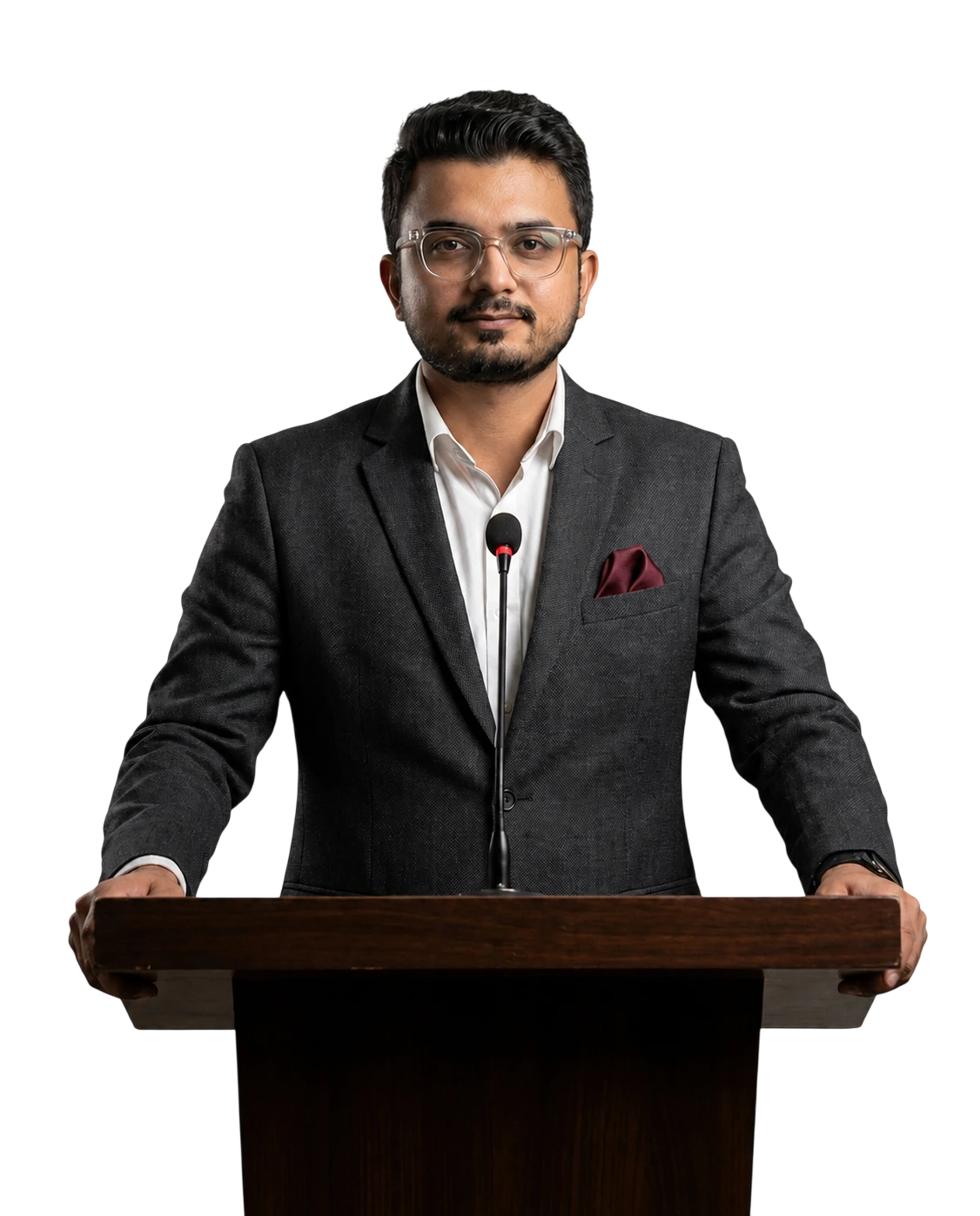 AJ Foundation founder speaking at a podium